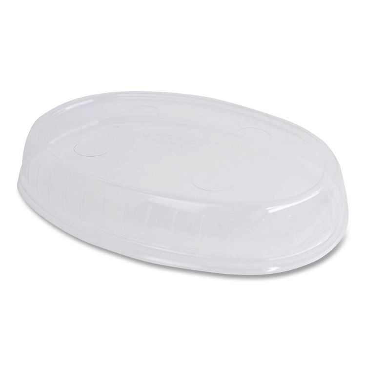 PLA Lids for Fiber Burrito Bowls, 9.7" Diameter, Clear, Plastic, 300/Carton