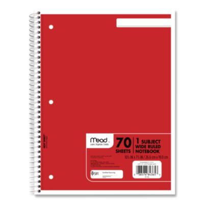 MEA72873 NOTEBOOK,1SUB WR 4PK,AST