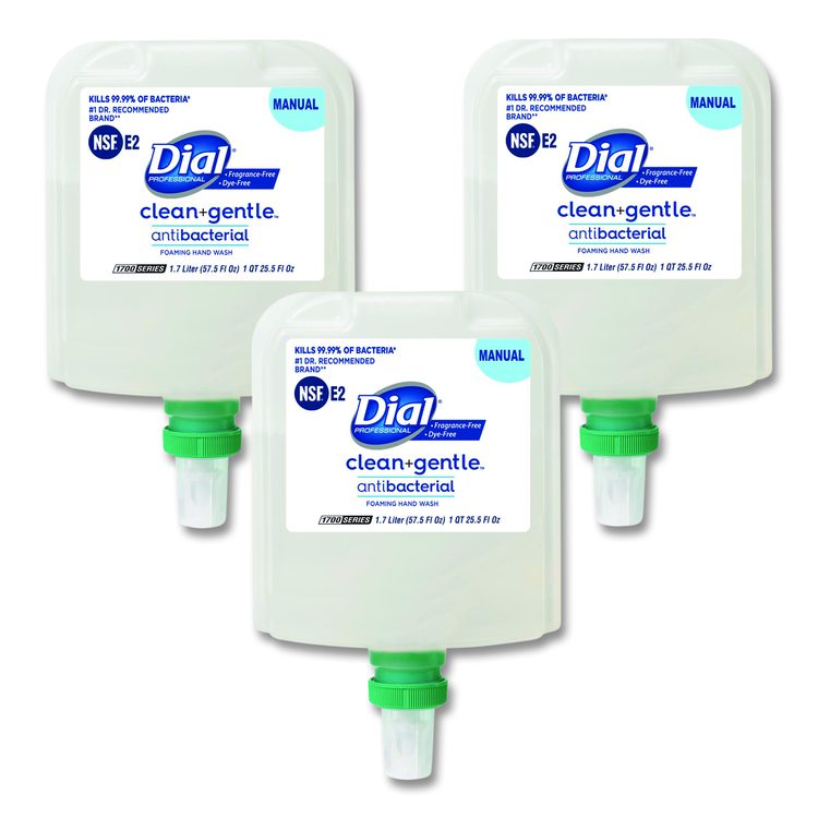 Clean+Gentle Antibacterial Foaming Hand Wash Refill for 1700 Dispenser, Fragrance-Free, 1.7 L (Each)