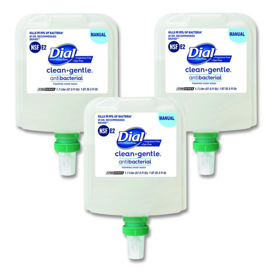 Clean+Gentle Antibacterial Foaming Hand Wash Refill for 1700 Dispenser, Fragrance-Free, 1.7 L (Each)