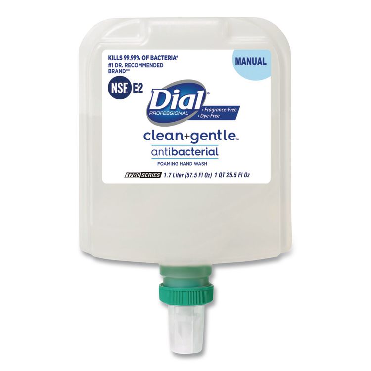 Clean+Gentle Antibacterial Foaming Hand Wash Refill for 1700 Dispenser, Fragrance-Free, 1.7 L (Each)