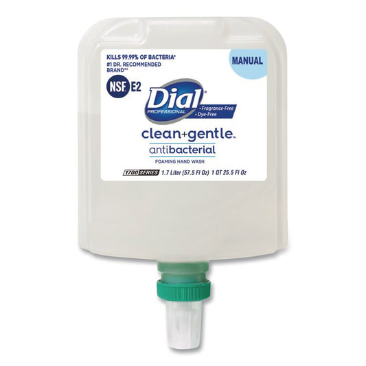 Clean+Gentle Antibacterial Foaming Hand Wash Refill for 1700 Dispenser, Fragrance-Free, 1.7 L (Each)