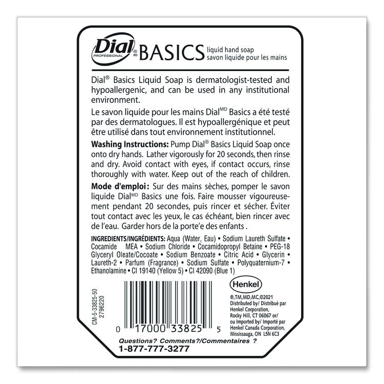 Basics MP Free Liquid Hand Soap Refill for Versa Dispenser, Unscented, 15 oz (Each)