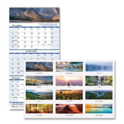 HOD3636 CALENDAR,3 MO,SCENIC,VERT