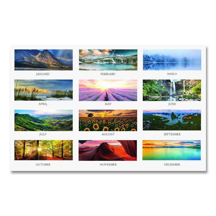 Earthscapes Recycled 3-Month Vertical Wall Calendar, Scenic Landscape Photography, 12.25 x 26, 14-Month: Dec 2025 to Jan 2027