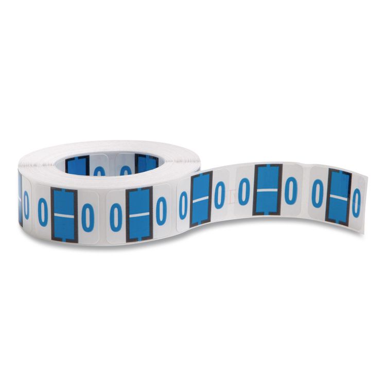 A-Z Color-Coded End Tab Filing Labels, O, 1 x 1.25, White, 500/Roll