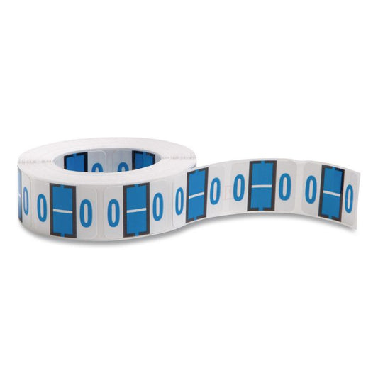 A-Z Color-Coded End Tab Filing Labels, O, 1 x 1.25, White, 500/Roll