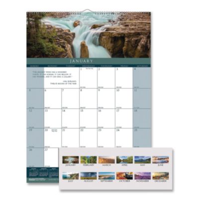 HOD362 CALENDAR,MNTHLY WALL,LNDS