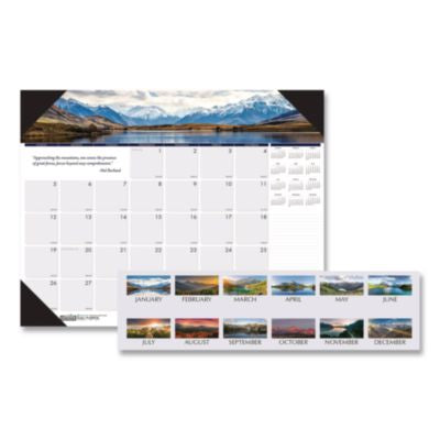 HOD176 DESK PAD,MNTHLY,MOUNTAINS