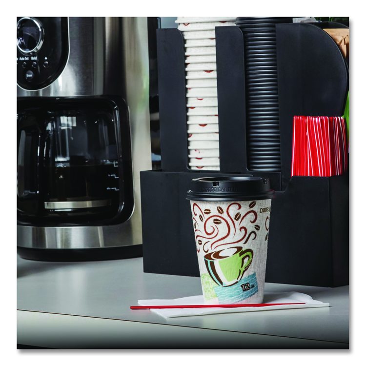 PerfecTouch Paper Hot Cups, 12 oz, Coffee Haze Design, 50/Sleeve, 20 Sleeves/Carton