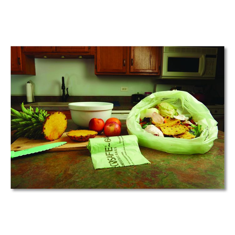 EcoSafe-6400 Bags, 48 gal, 0.85 mil, 42" x 48", Green, 40/Box