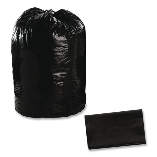 Total Recycled Content Plastic Trash Bags, 60 gal, 1.5 mil, 36" x 58", Black/Brown, 100/Carton