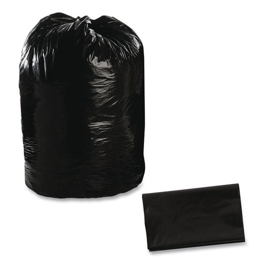 Total Recycled Content Plastic Trash Bags, 56 gal, 1.5 mil, 43" x 49", Black/Brown, 100/Carton