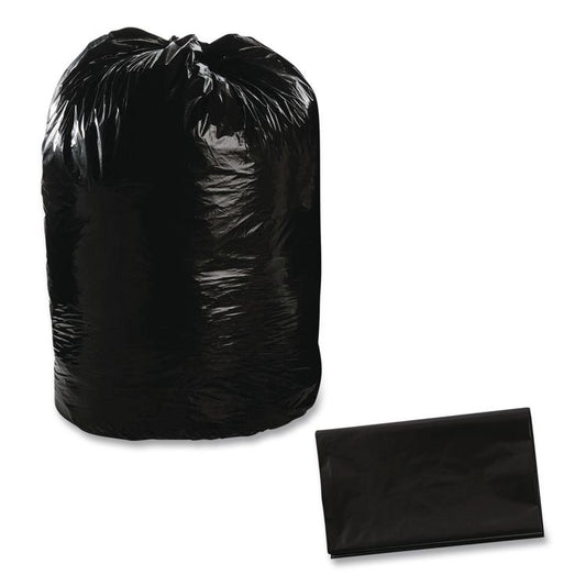 Total Recycled Content Plastic Trash Bags, 65 gal, 1.5 mil, 50" x 51", Black/Brown, 100/Carton