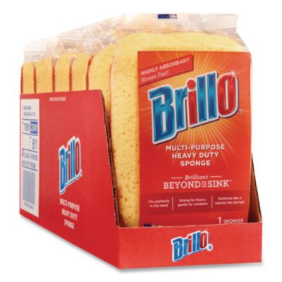 AMY22401 SPONGE,BRILLO M-P,6CT,YL