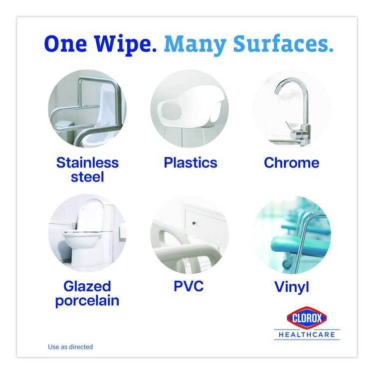 VersaSure Cleaner Disinfectant Wipes, Refill, 1-Ply, 12 x 10, Fragranced, White, 110/Pouch, 2 Pouches/Carton