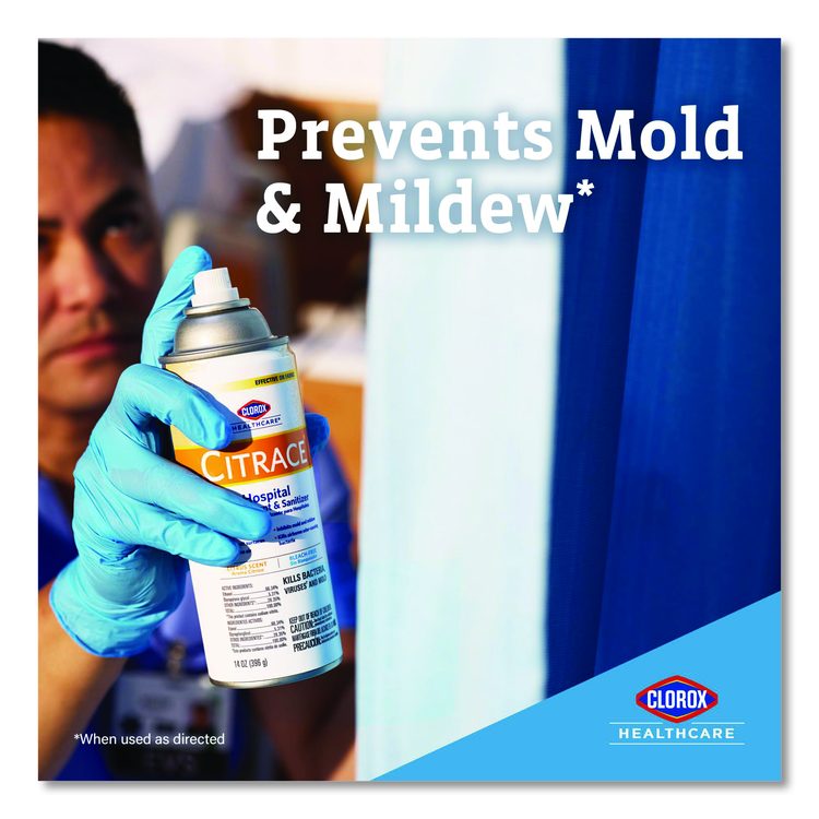 Citrace Hospital Disinfectant and Sanitizer, Citrus Scent, 14 oz Aerosol Spray (Each)
