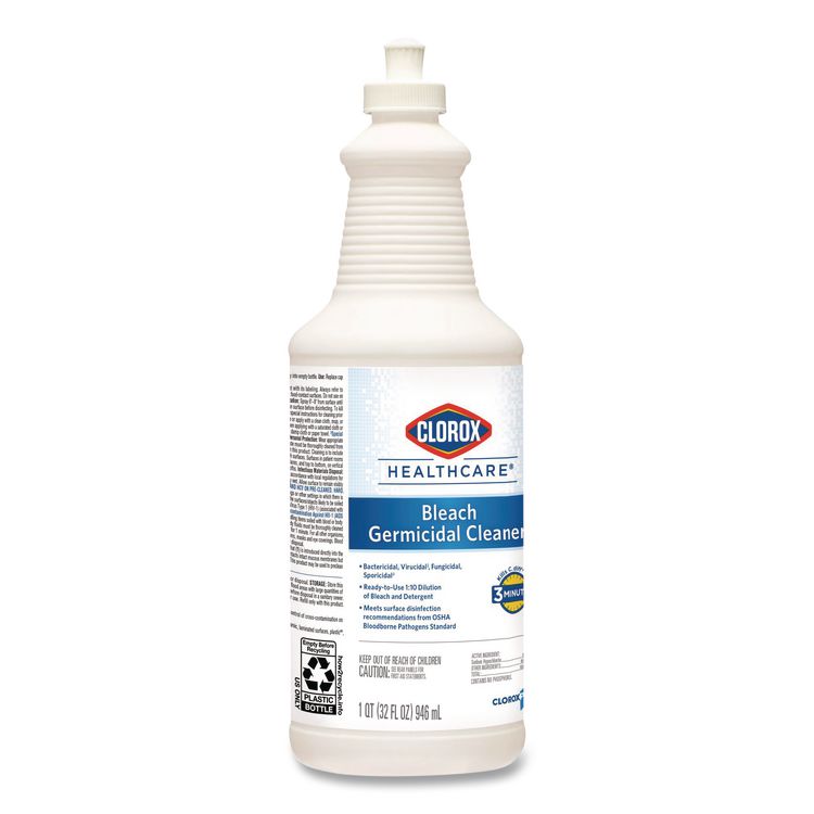 Bleach Germicidal Cleaner, Unscented, 32 oz Pull-Top Bottle (Each)