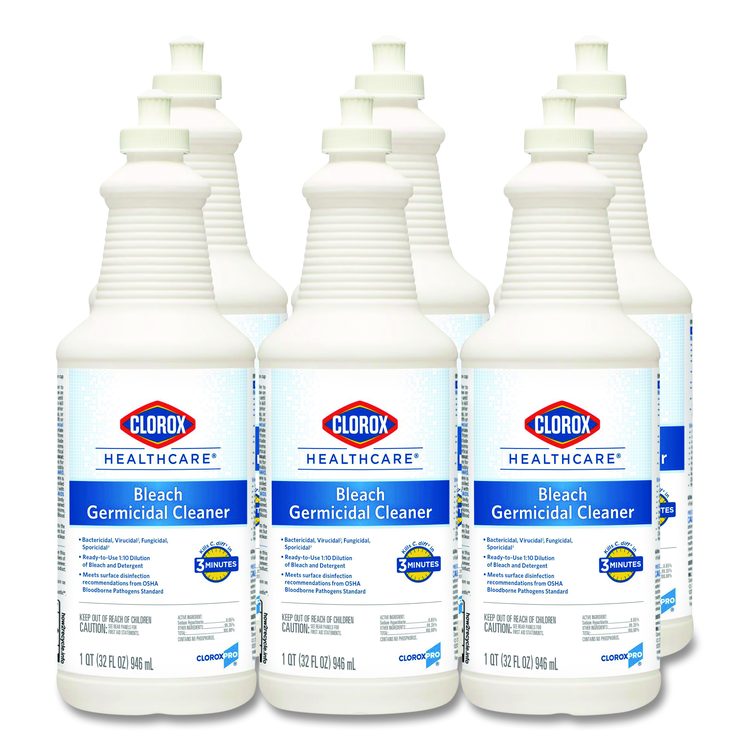 Bleach Germicidal Cleaner, Unscented, 32 oz Pull-Top Bottle (Each)
