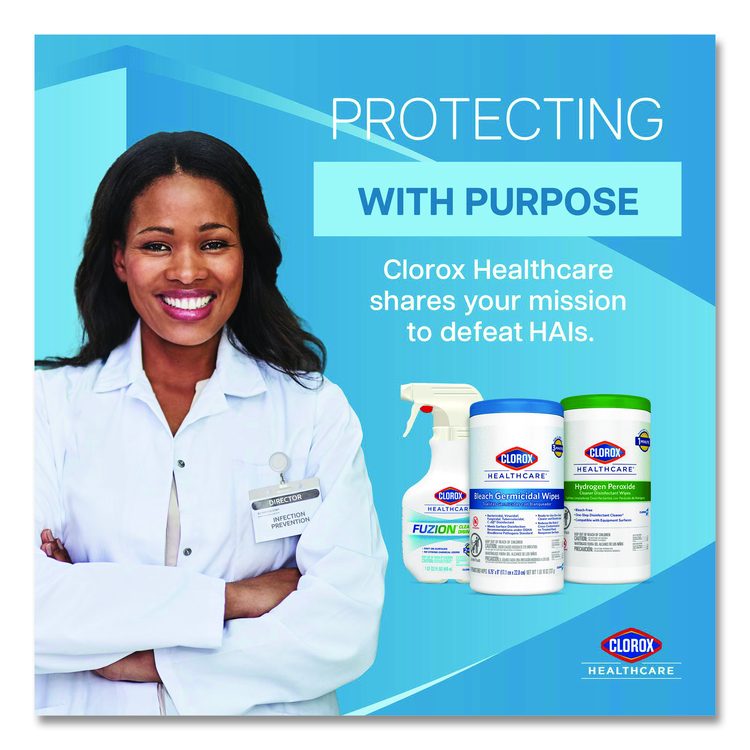 Bleach Germicidal Wipes, 1-Ply, 12 x 12, Unscented, White, 110/Refill, 2 Refills/Carton