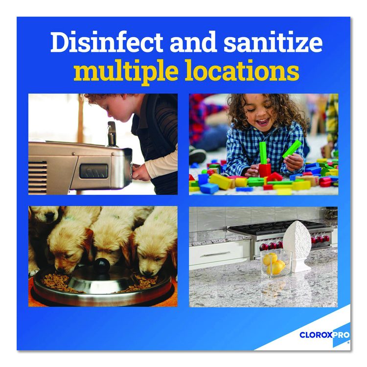 CloroxPro Anywhere Daily Disinfectant and Sanitizer, Unscented, 128 oz Bottle (Each)