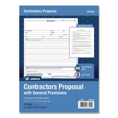 ABFNC3819 FORM,CONTRACTOR,50/PK,WH