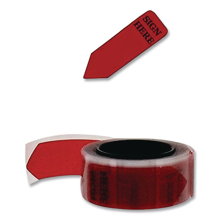 Arrow Message Page Flag Refills, "Sign Here", 120 Flags/Roll, 6 Rolls/Box
