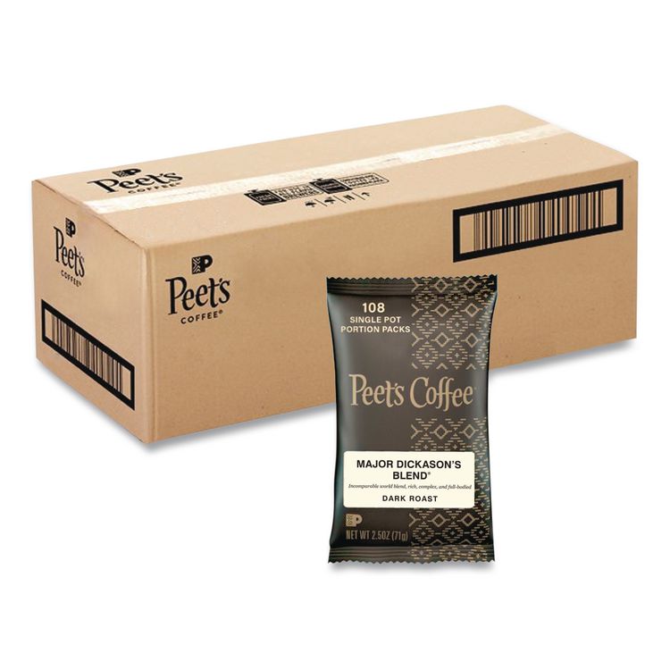 Coffee Portion Packs, Major Dickason's Blend, 2.5 oz Frack Pack, 18/Box