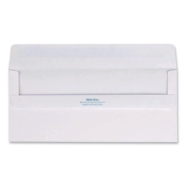 Redi-Seal Envelope, #10, Commercial Flap, Redi-Seal Adhesive Closure, 4.13 x 9.5, White, 500/Box