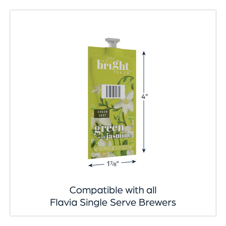 The Bright Tea Co. Green with Jasmine Tea Freshpack, 40/Carton