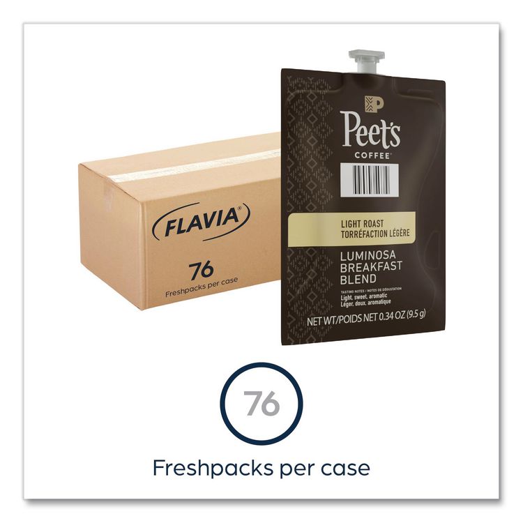 Peet's Coffee Colombia Luminosa, Breakfast Blend, 76/Carton