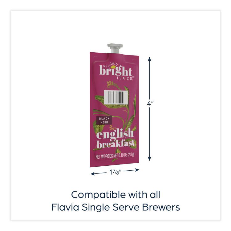 The Bright Tea Co. English Breakfast Black Tea Freshpack, 100/Carton