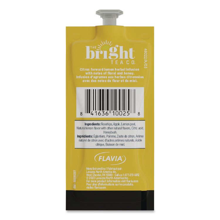 The Bright Tea Co. Lemon Herbal Tea Freshpack, 100/Carton