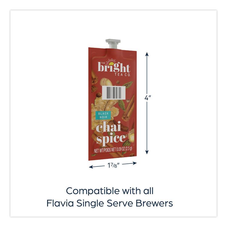 The Bright Tea Co. Chai Spice Black Tea Freshpack, 100/Carton