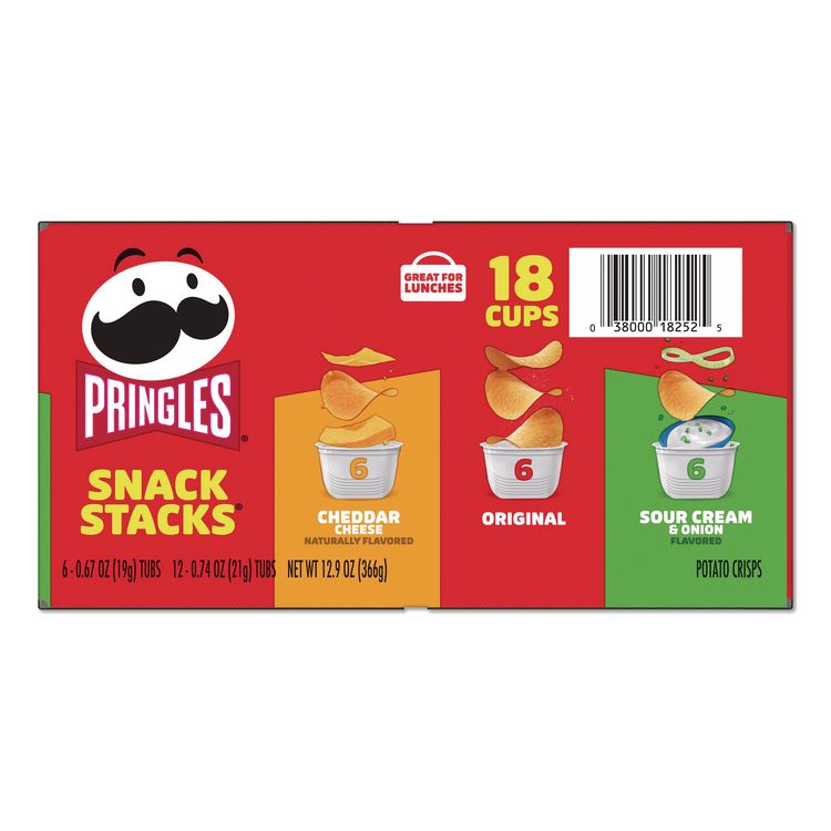 Snack Stacks, Assorted Flavors, 18 Cups/Carton