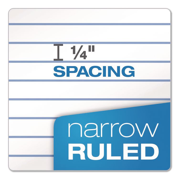 Glue Top Pads, Narrow Rule, (50) White 8.5 x 11 Sheets, Dozen