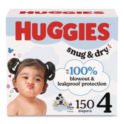 KCM56457 DIAPERS,BABY,SIZE4,150CT