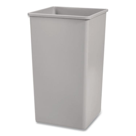 Untouchable Square Waste Receptacle, 50 gal, Plastic, Gray