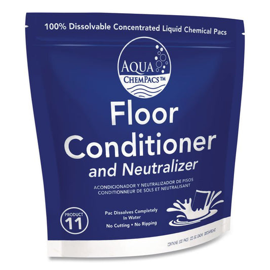 Aqua ChemPacs Floor Conditioner and Neutralizer, 100 ChemPacs/Carton