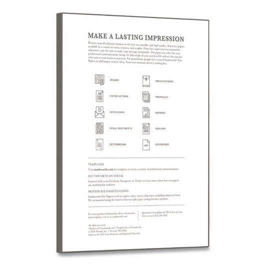 100% Cotton Resume Paper, 24 lb Bond Weight, 8.5 x 11, Ivory, 100/Pack