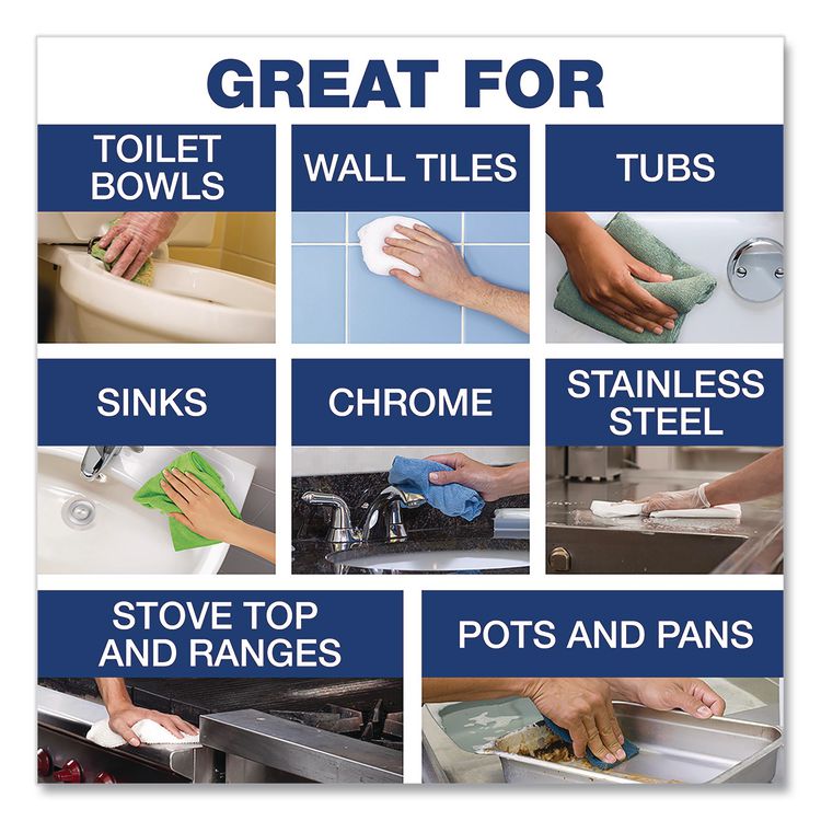 Cleaner with Bleach, 32 oz Bottles, 8 Bottles and 2 Trigger Sprayers/Carton