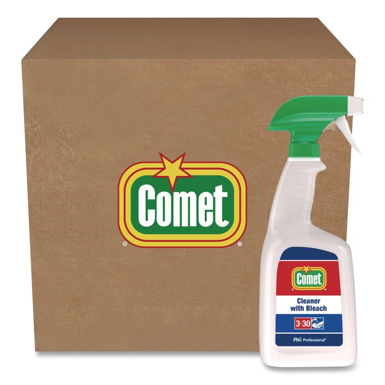Cleaner with Bleach, 32 oz Bottles, 8 Bottles and 2 Trigger Sprayers/Carton