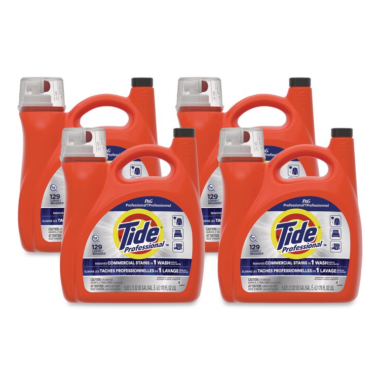Commercial HE Liquid Laundry Detergent, 170 oz Pour Bottle, 4/Carton