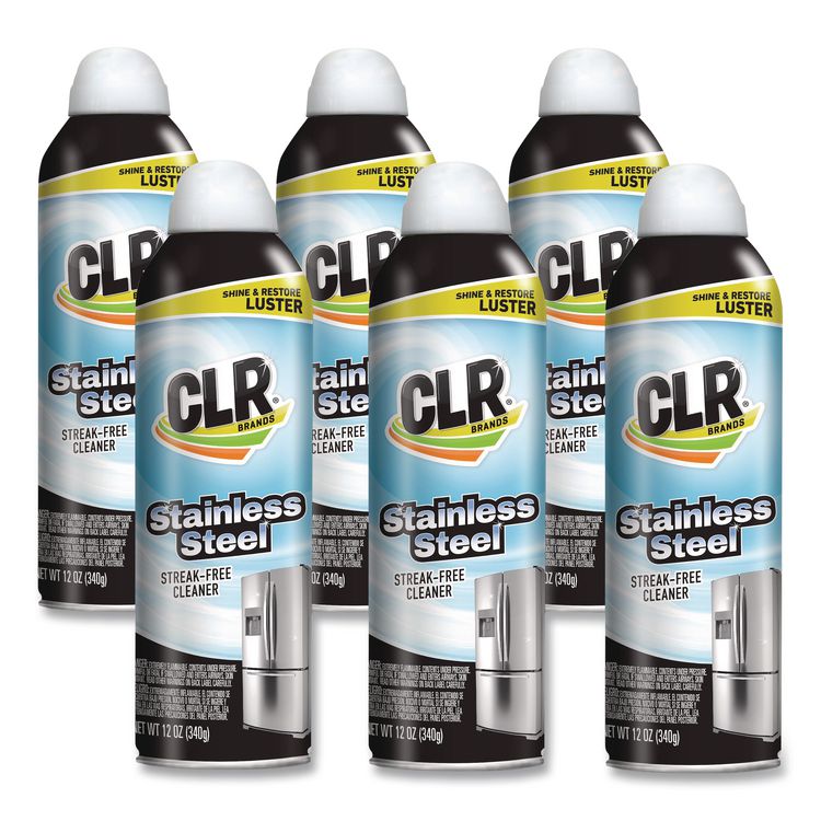 Stainless Steel Cleaner, 12 oz Can, 6/Carton