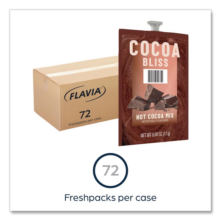 Cocoa Bliss Hot Chocolate Mix, Chocolate, 72/Carton