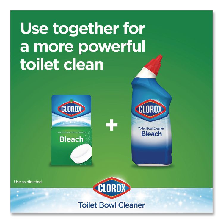 Ultra Clean Toilet Tablets Bleach, 3.5 oz Tablet, 2/Pack, 6 Packs/Carton