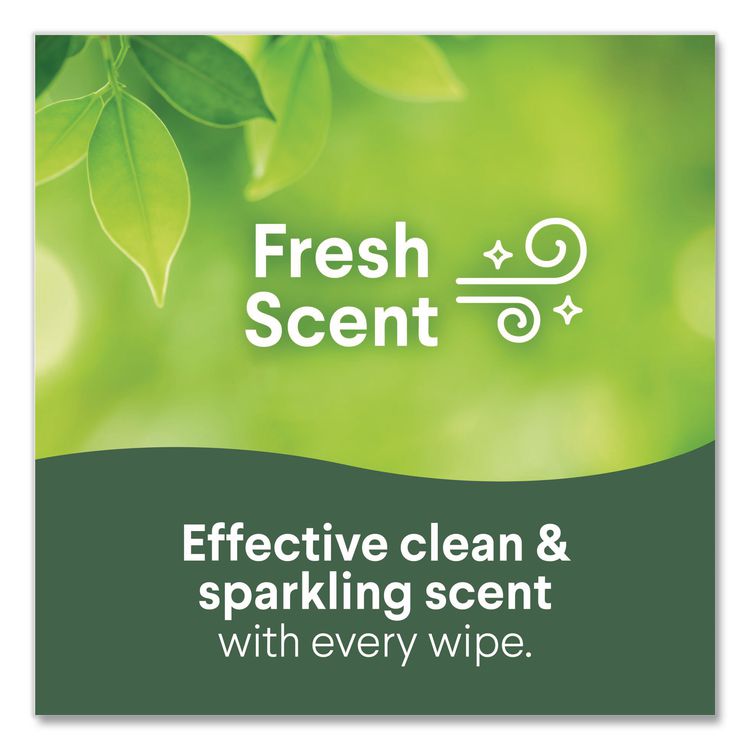 Disinfecting Wipes, 1-Ply, 7 x 8, (1) Fresh Scent/(2) Crisp Lemon, White, 35/Canister, 3 Canisters/Pack