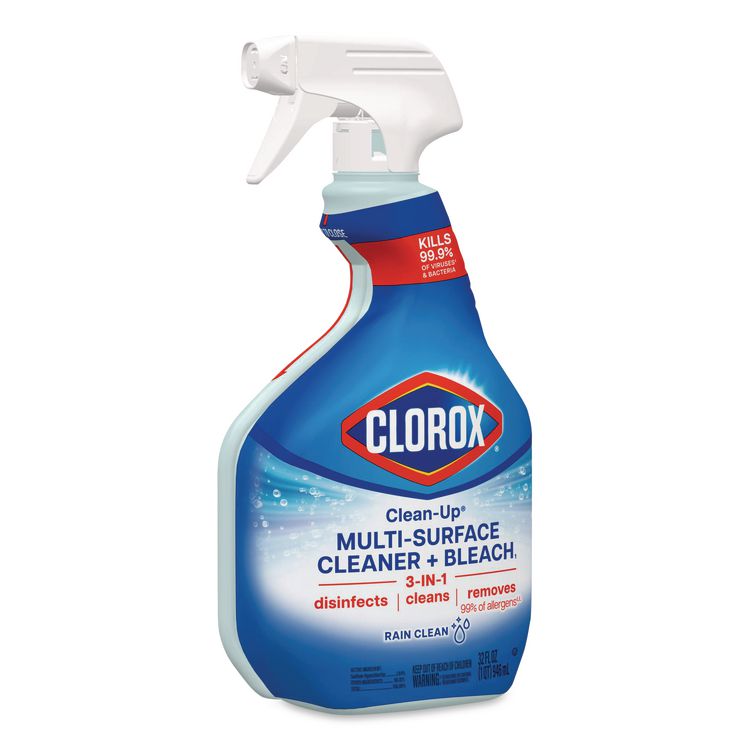 Clean-Up Multi-Surface Cleaner with Bleach, Rain Clean Scent, 32 oz Spray Bottle (Each)