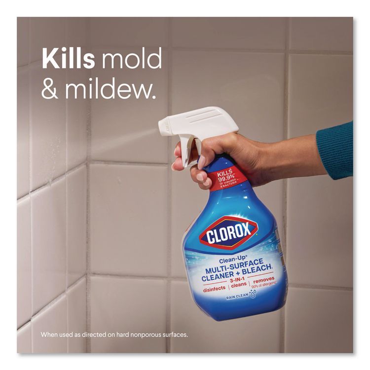 Clean-Up Multi-Surface Cleaner with Bleach, Rain Clean Scent, 32 oz Spray Bottle (Each)