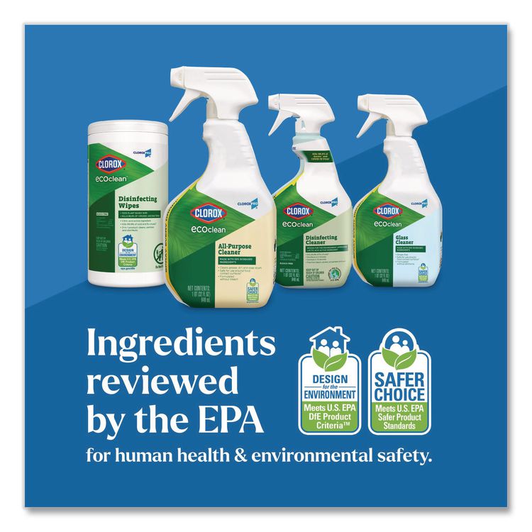 Clorox Pro EcoClean All-Purpose Cleaner, Unscented, 32 oz Spray Bottle, 9/Carton